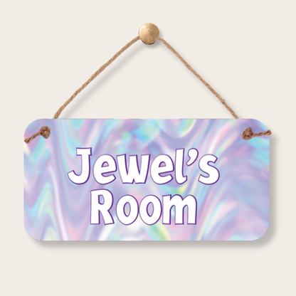 Personalized Name Sign - Holograph Look Custom Door Sign custom kids room name sign with personalized name design