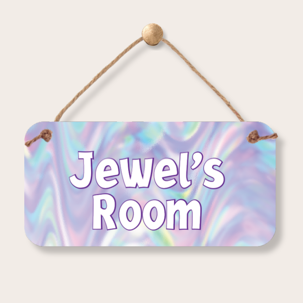 Personalized Name Sign - Holograph Look Custom Door Sign custom kids room name sign with personalized name design