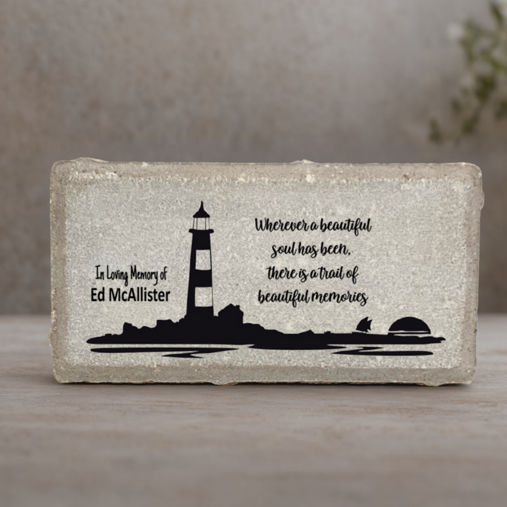 Lighthouse Memorial Stone - Personalized Memorial Gift