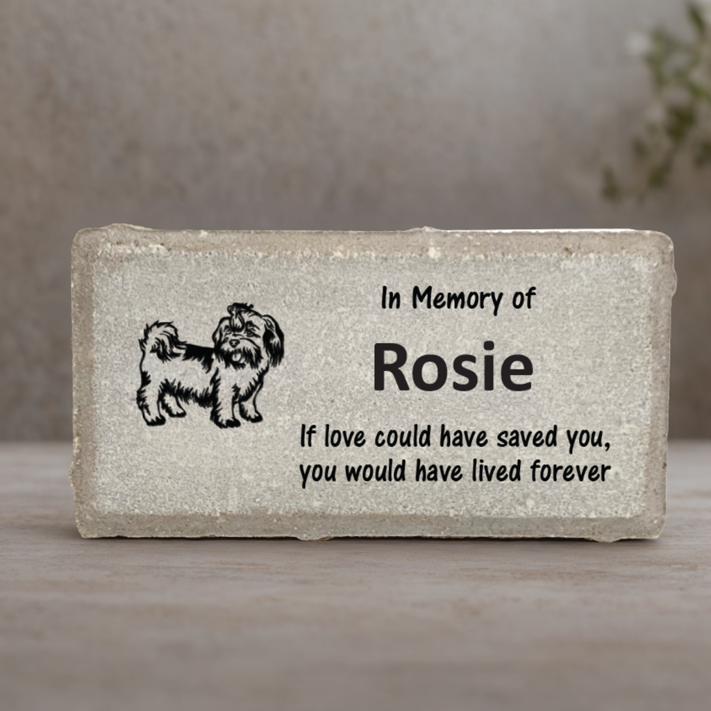 Shih Tzu Memorial Stone – Personalized Dog Memorial & Custom Pet Loss Gift