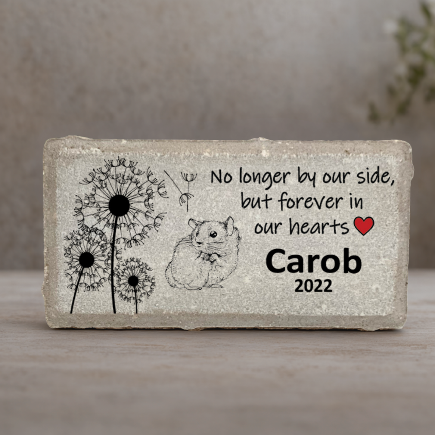 Hamster Memorial Stone - Personalized Pet Memorial Gift