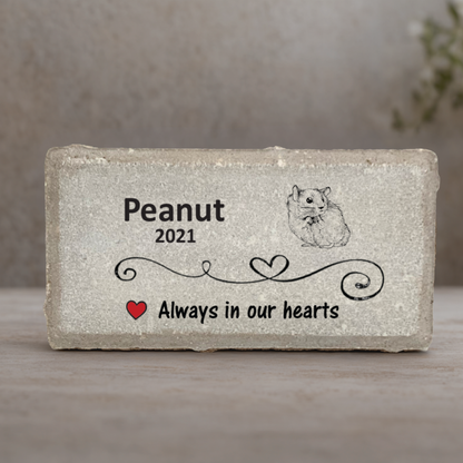 Hamster Memorial Stone - Personalized Pet Memorial Stone | Custom Keepsake