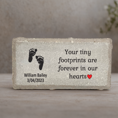 Baby Memorial Stone - Personalized Keepsake For Infant Loss | Sympathy Gift