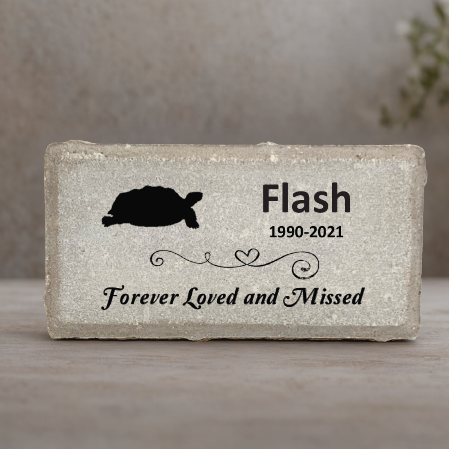 Turtle Memorial Stone - Personalized Pet Memorial Stone | Custom Memorial Plaque