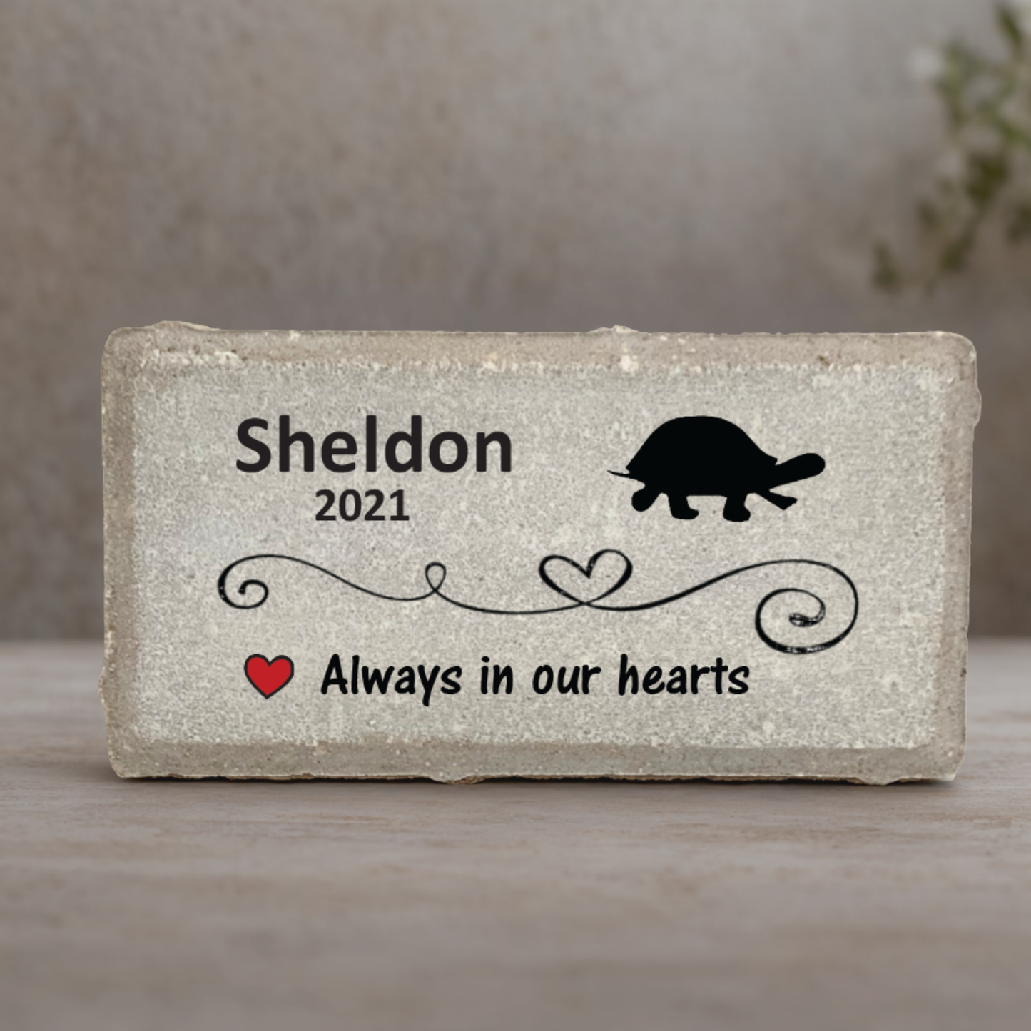 Turtle Memorial Stone - Personalized Custom Pet Loss Memorial Gift