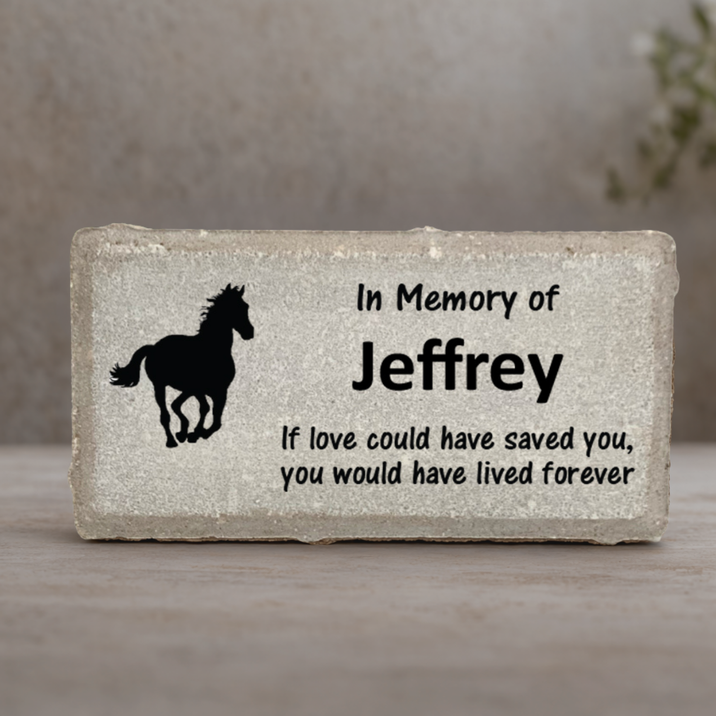 Horse Memorial Stone – Personalized Pet Memorial Gift WithTribute