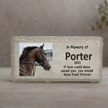 Horse Memorial Stone - Personalized Pet Memorial Gift