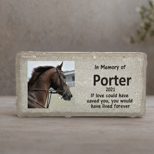 Horse Memorial Stone - Personalized Pet Memorial Gift