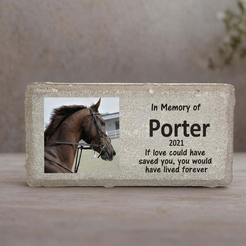 Horse Memorial Stone - Personalized Pet Memorial Gift