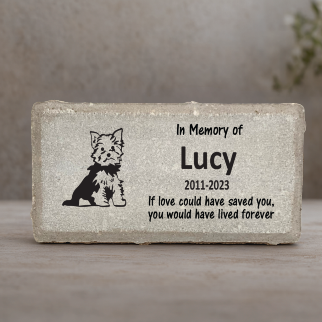 Yorkie Memorial Stone - Personalized Pet Memorial | Custom Stone