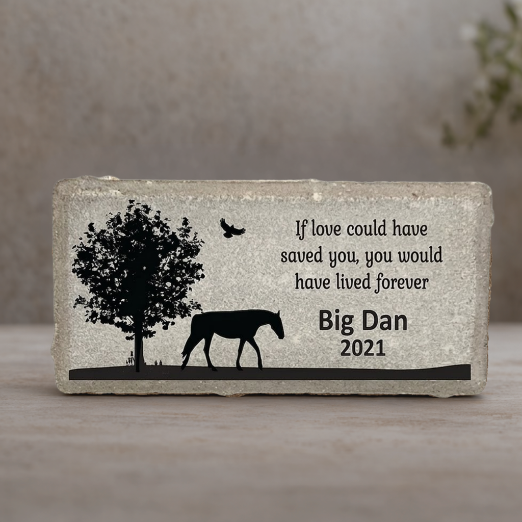 Horse Memorial Stone - Personalized Pet Memorial Gift