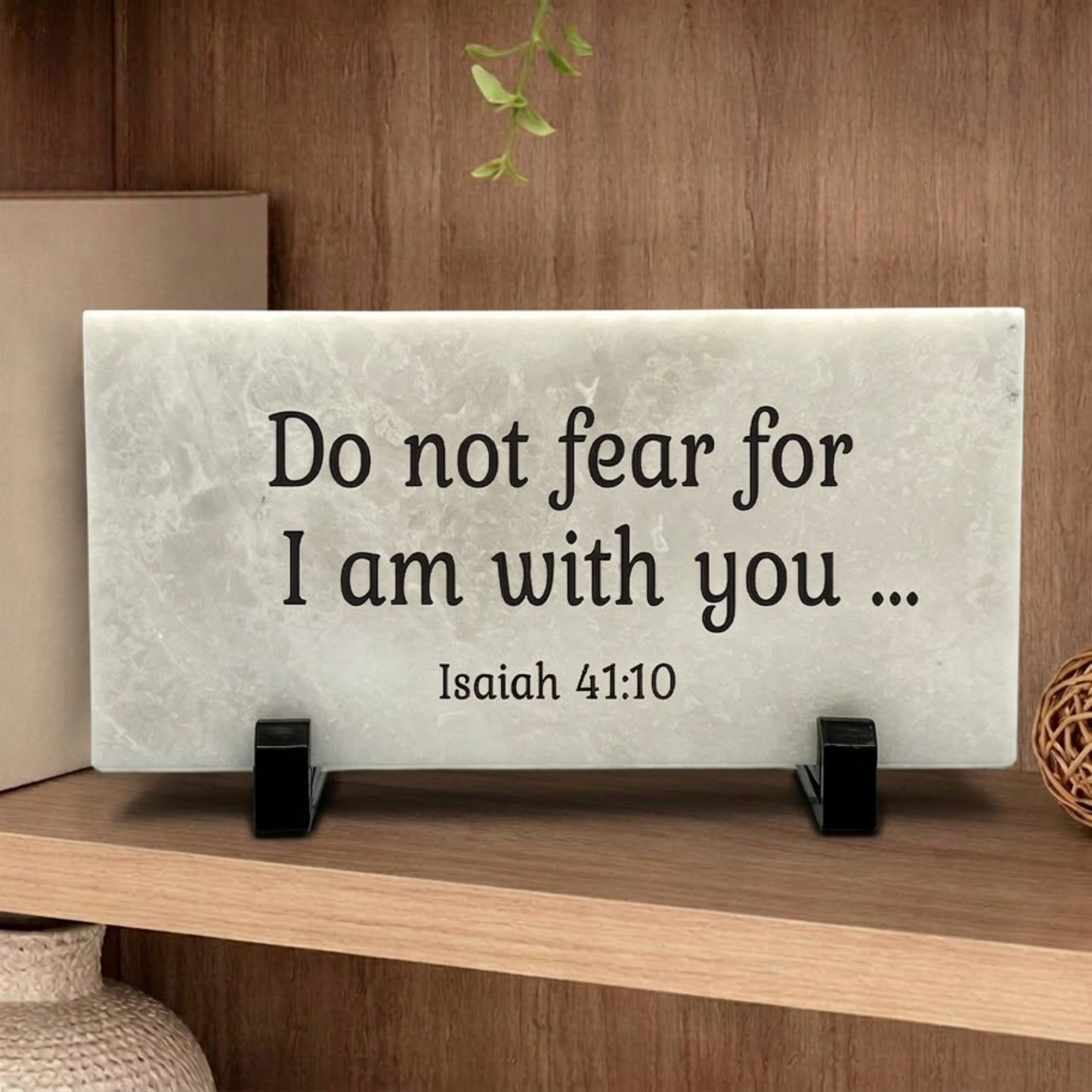Do not fear Bible Verse Stone Plaque - Custom Marble or Concrete Gift Stone