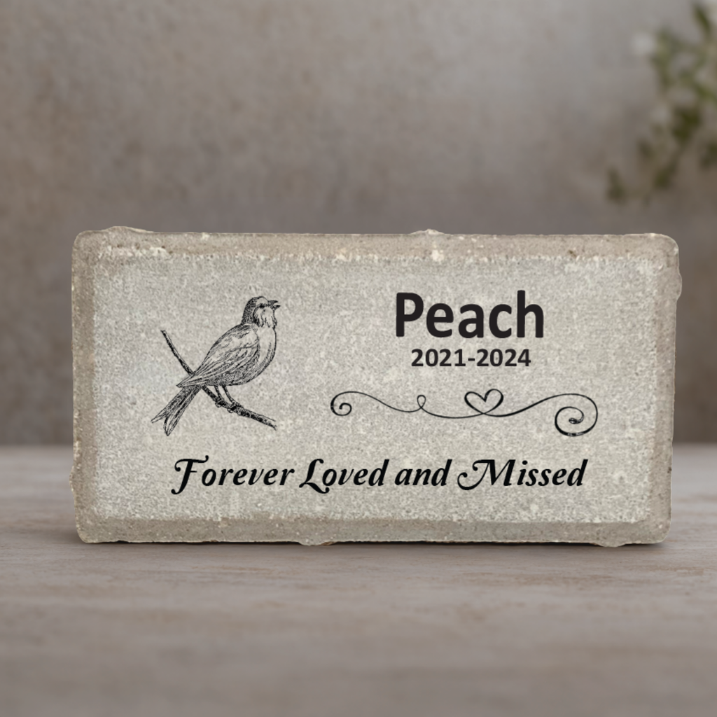 Bird Memorial Stone - Personalized Outdoor Memorial Stone