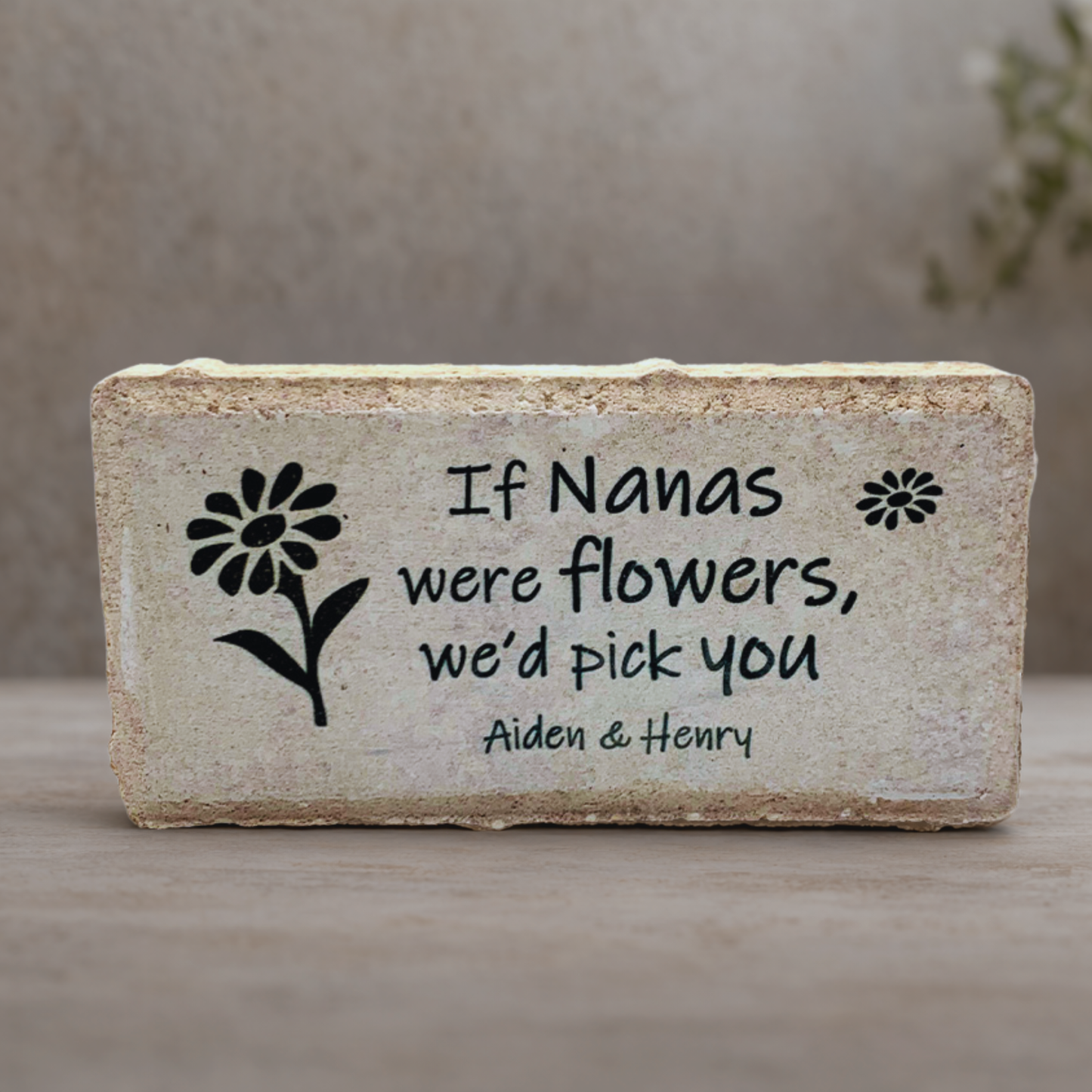 Personalized Nana Gift - Custom Garden Stone With Grandchildren Names