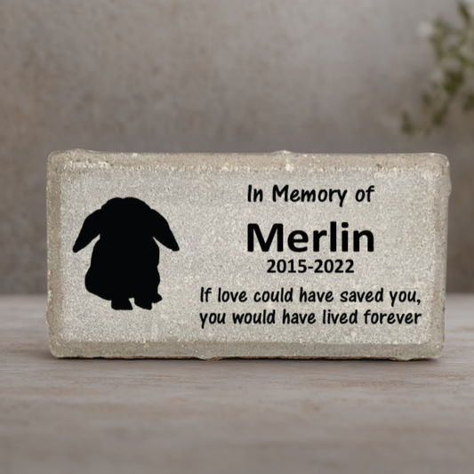 Bunny Memorial Stone - Personalized Rabbit Tribute | Custom Pet Memorial Gift