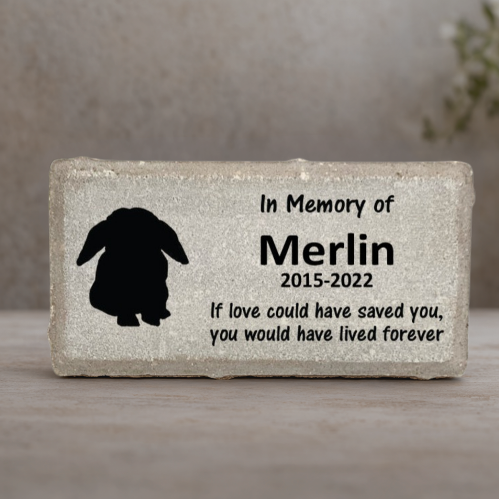 Bunny Memorial Stone - Personalized Rabbit Tribute | Custom Pet Memorial Gift
