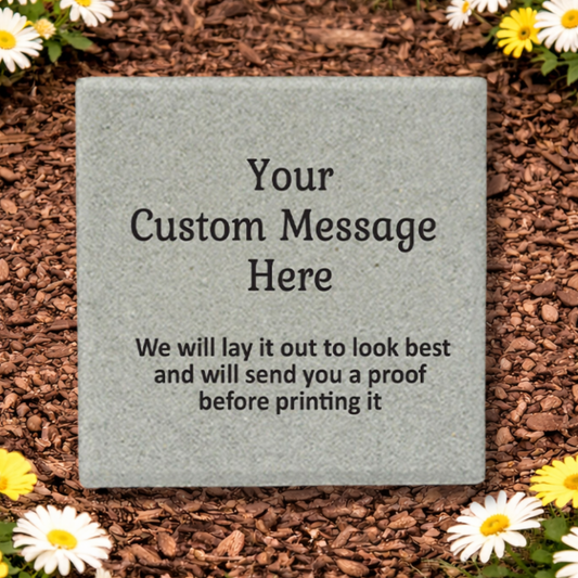 Custom Memorial Stone - Personalized Garden Stone | Outdoor Plaque