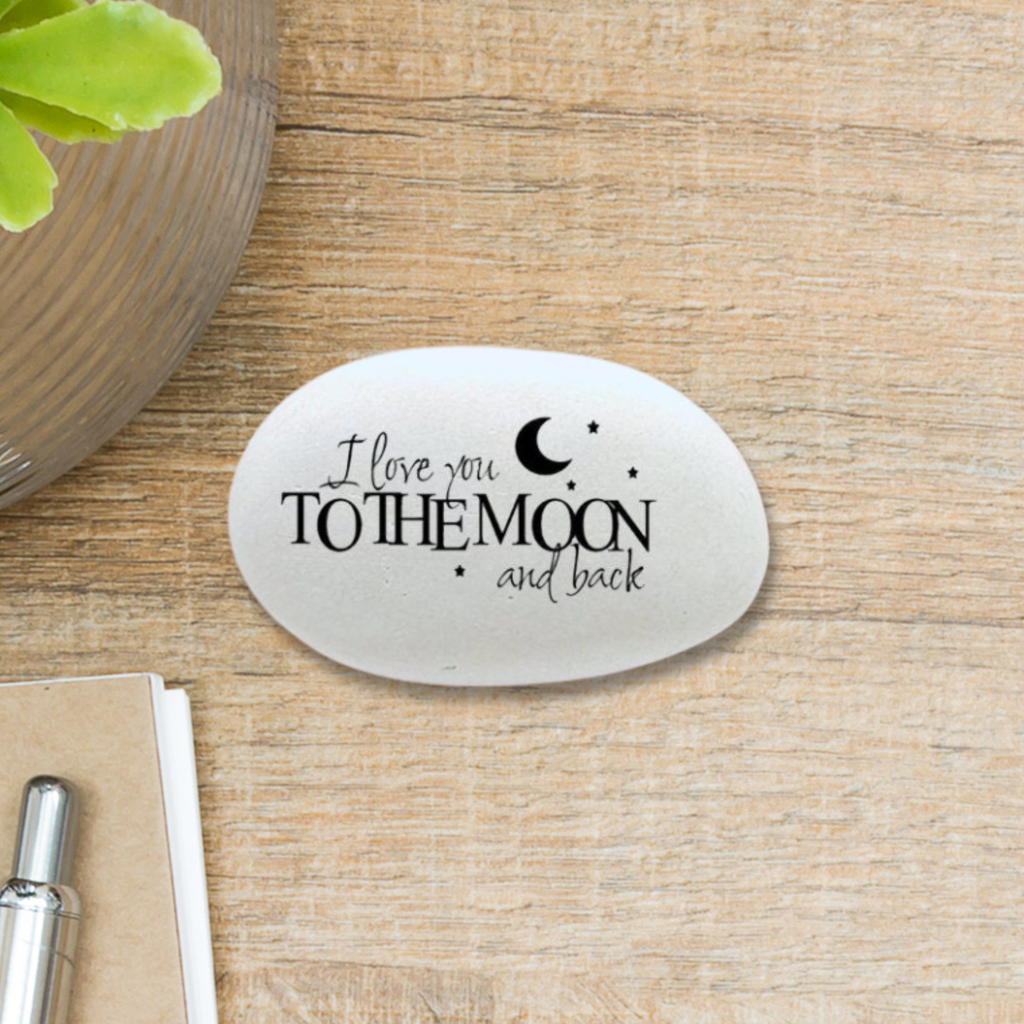 Custom Gift Stone - Handcrafted Indoor Decorative Stone With Heartfelt Message featuring custom wording or meaningful design
