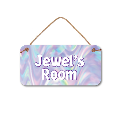 Personalized Name Sign - Holograph Look Custom Door Sign | Waterproof PVC