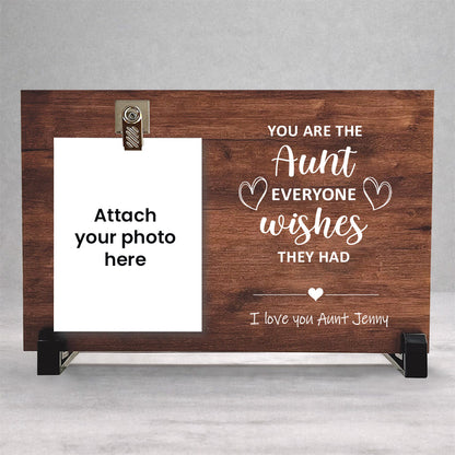 Personalized Wood Clip Photo Frame: “You Are The [Title] Everyone Wishes They Had”