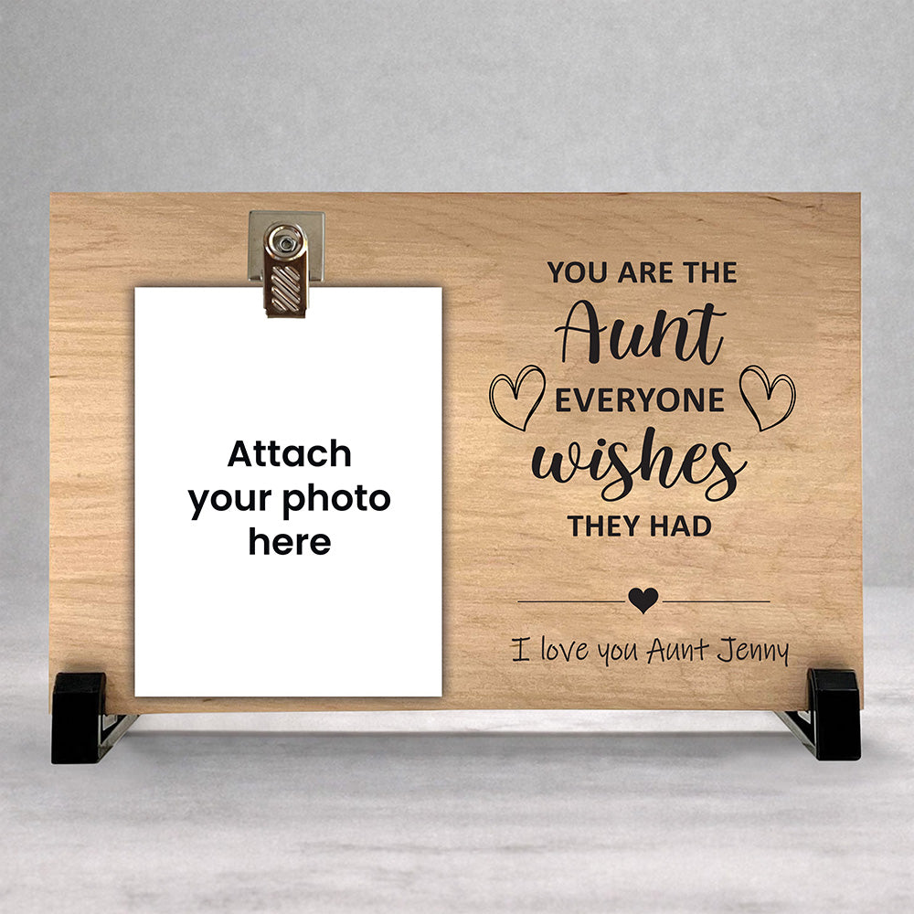 Personalized Wood Clip Photo Frame: “You Are The [Title] Everyone Wishes They Had”