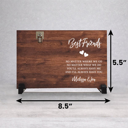Personalized Best Friends Wood Clip Photo Frame