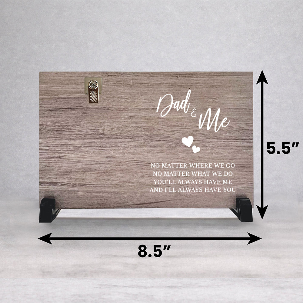 Personalized Dad & Me Wood Clip Photo Frame