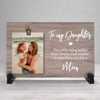 Personalized Daughter New Mom Wood Clip Frame – Mother to Daughter Gift