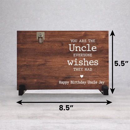 Personalized You Are The Uncle Everyone Wishes They Had - Wood Clip Photo Frame