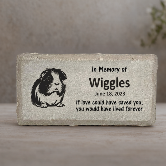 Guinea Pig Memorial Stone - Personalized Pet Memorial Stone | Custom Sympathy Gift