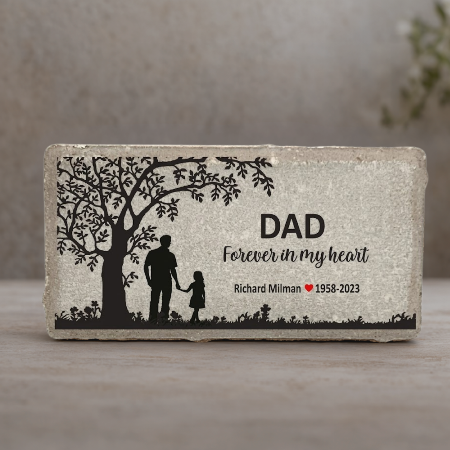 Father Memorial Stone - Personalized Sympathy Gift for Loss of Dad | Custom Keepsake