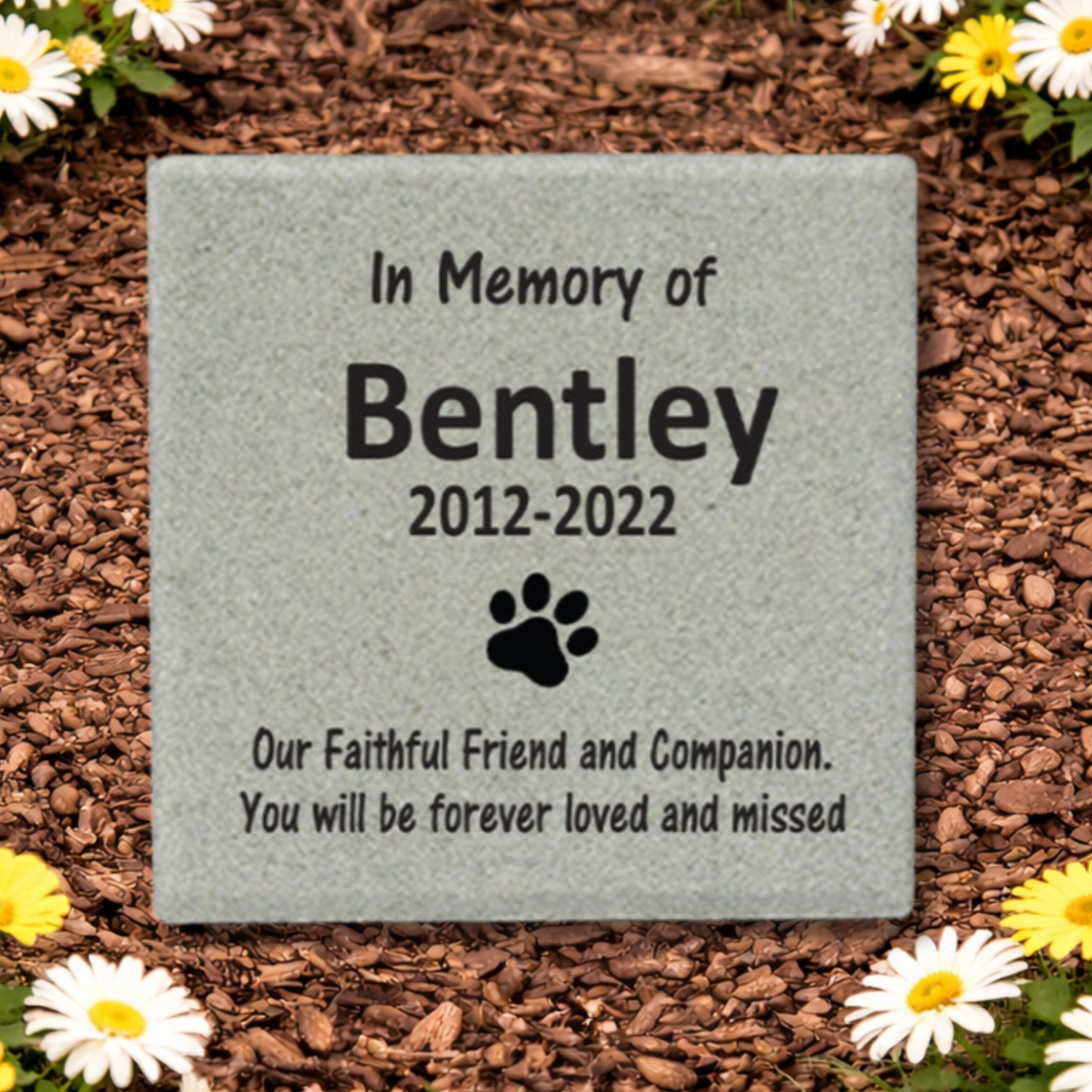 Dog Memorial Stone - Personalized Pet Memorial | Custom Dog Grave Marker