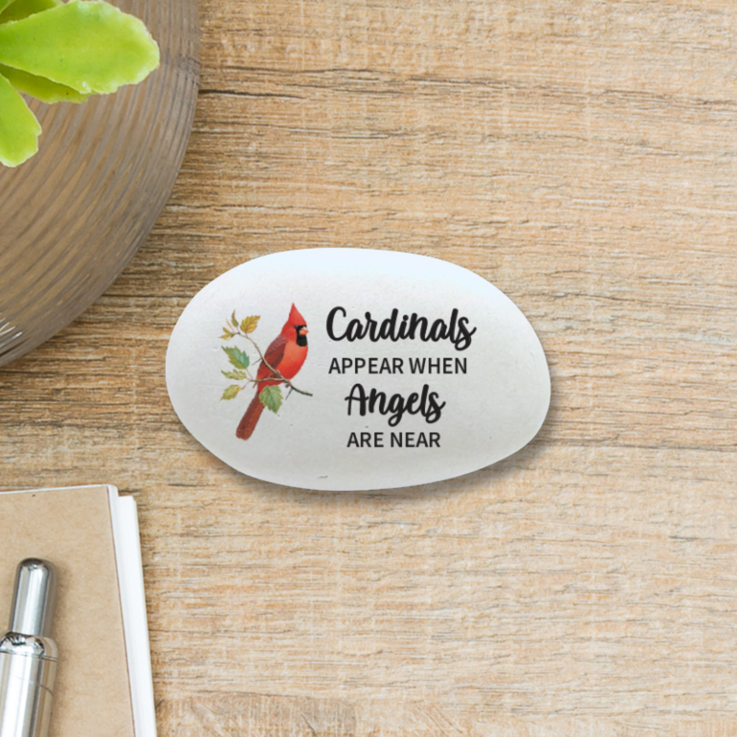 Cardinal Memorial Stone – Personalized Sympathy Gift | Keepsake Remembrance Rock