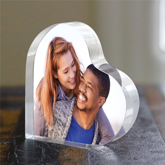 Personalized Photo Acrylic Heart Keepsake – Custom Memorial or Love Gift