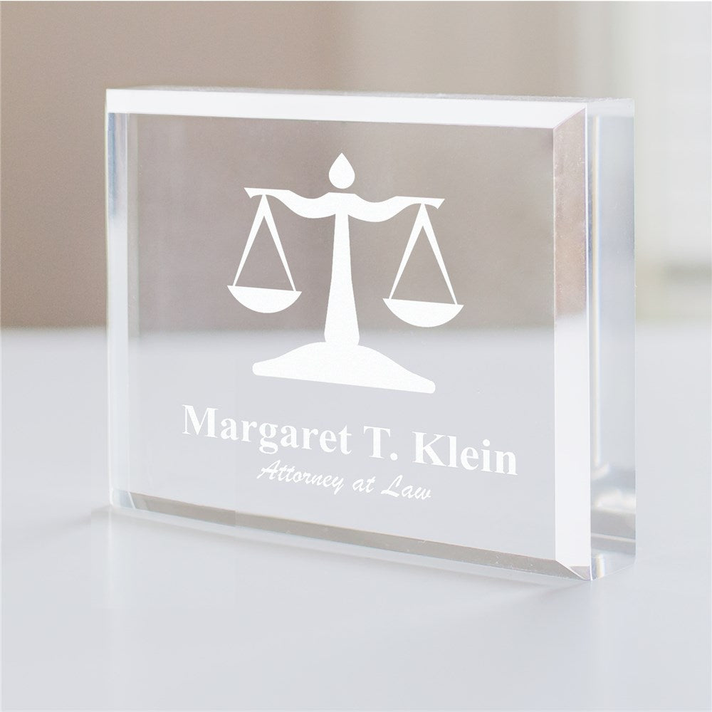 Lawyer personalized acrylic keepsake paperweight