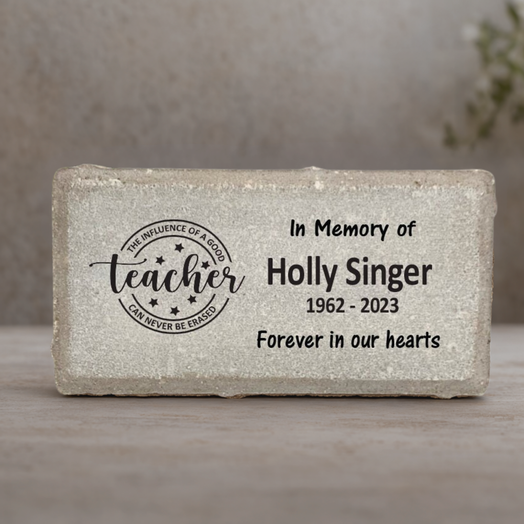 Teacher Memorial Stone - Personalized Tribute Gift for Teachers