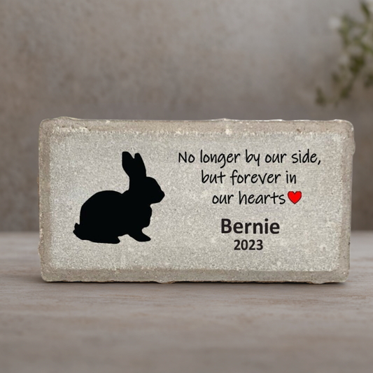 Rabbit Memorial Stone - Personalized Bunny Memorial Stone