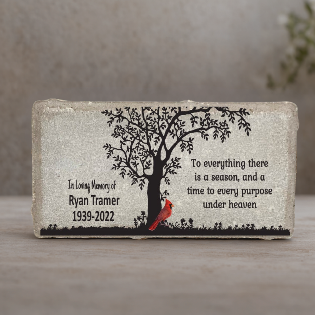 Personalized Memorial Stone - Cardinal Memorial Gift | Custom Remembrance Stone