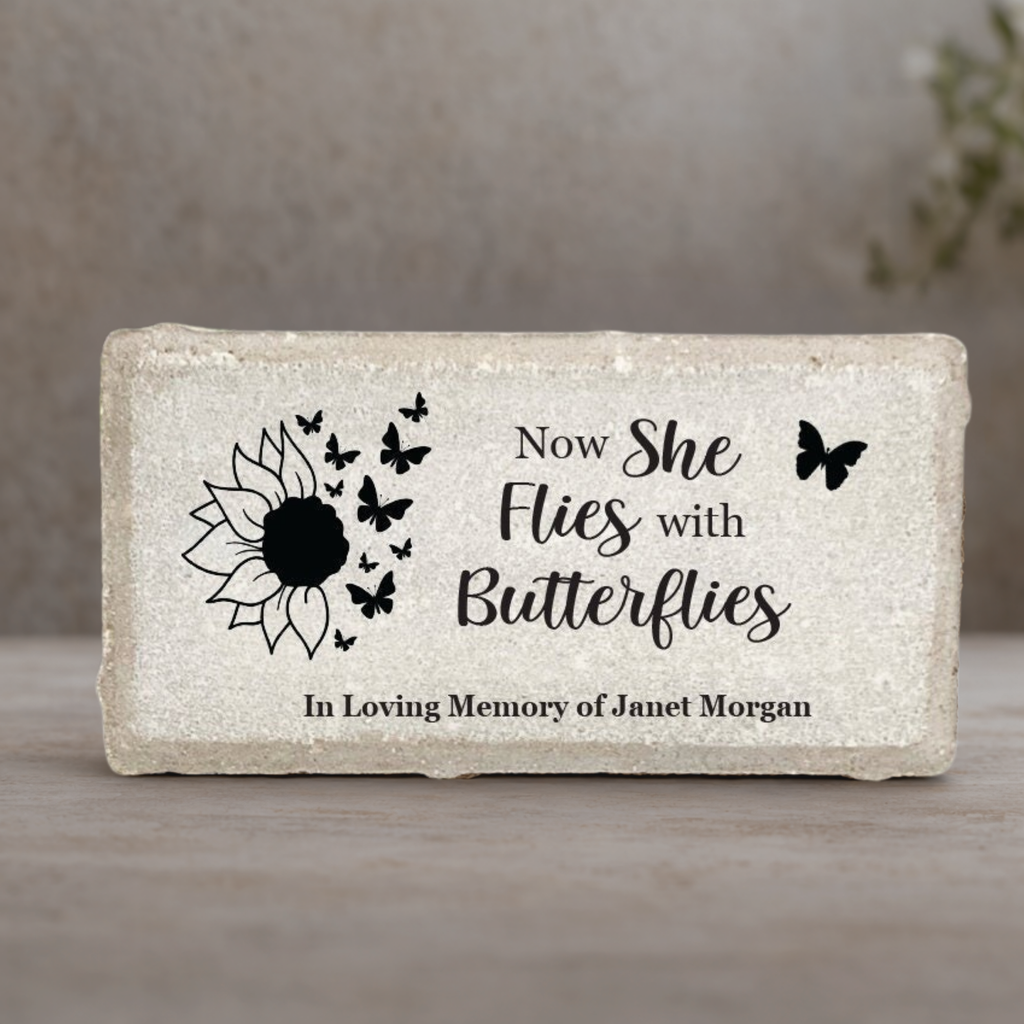 Personalized Memorial Stone - Butterfly Memorial Gift | Custom Tribute