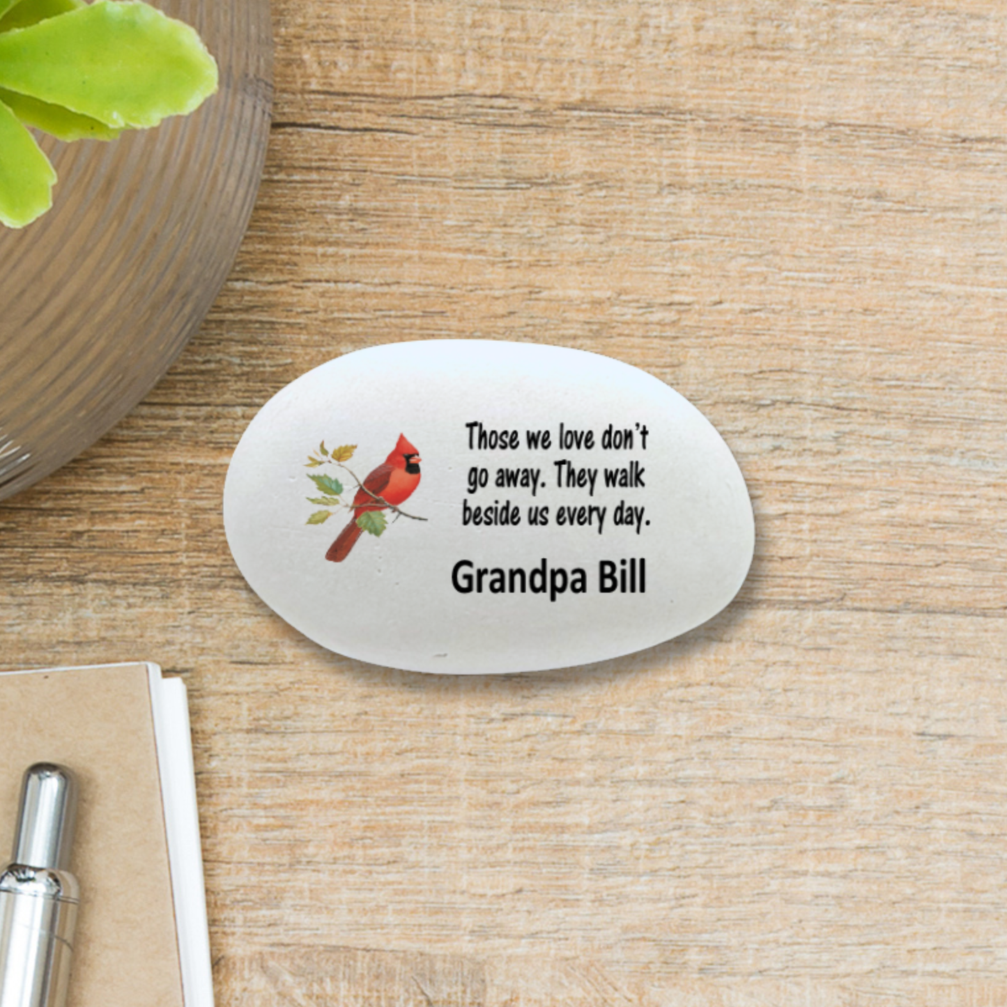 Cardinal Memorial Stone – Personalized Sympathy Gift Keepsake