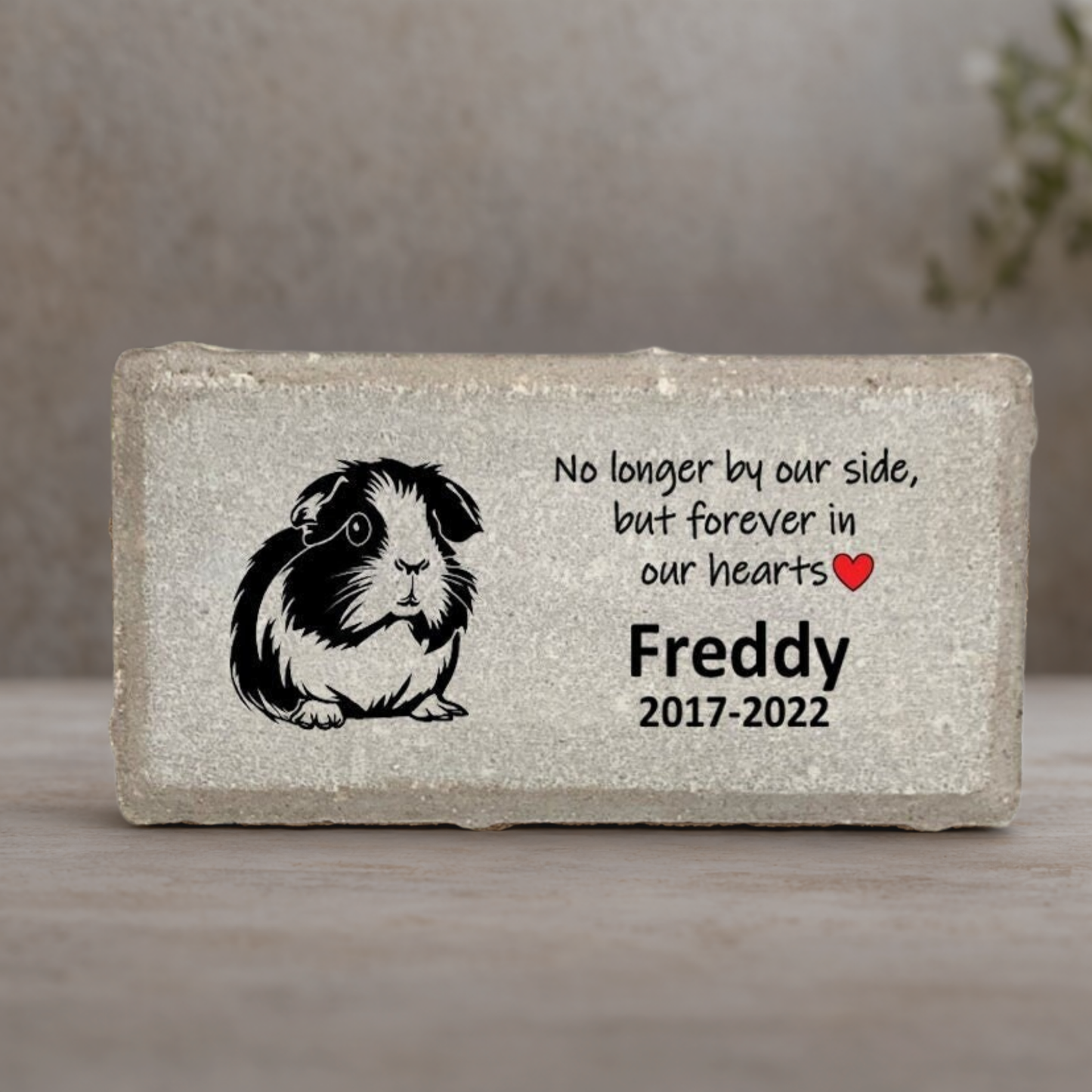 Guinea Pig Memorial Stone – Personalized Pet Remembrance Gift With Custom Plaque