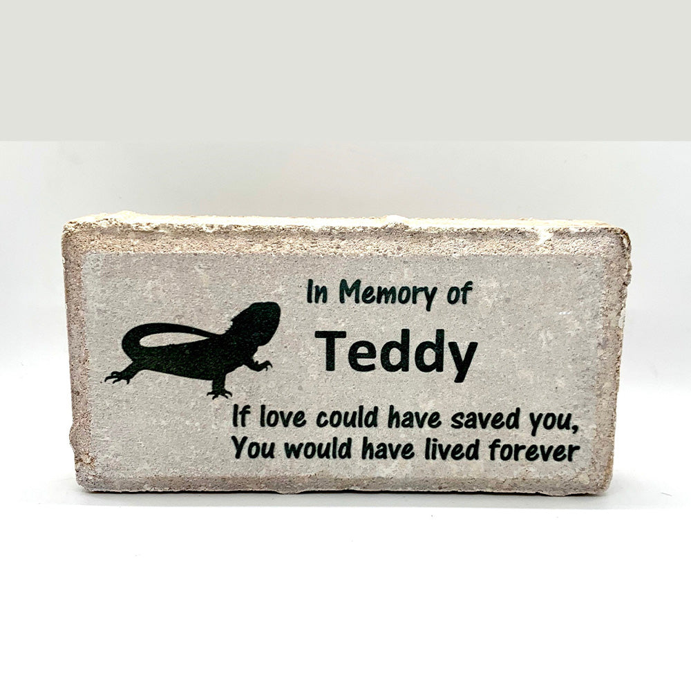 Bearded Dragon Memorial Stone - Personalized Pet Remembrance Garden Marker