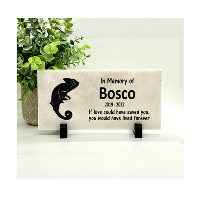 Chameleon Memorial Stone - Personalized Custom Pet Memorial Garden Tribute