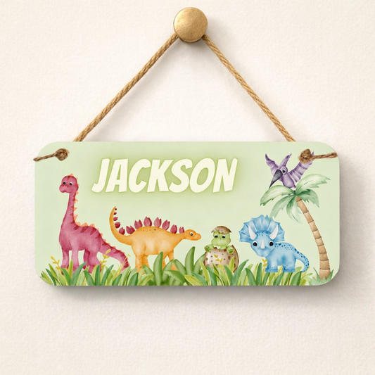 Personalized Dinosaur Sign – Custom Kids Room Sign With Dinosaur Art custom kids room name sign with personalized name design