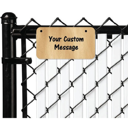Custom Fence Sign - 3x6 Aluminum Gate Sign | Personalized Metal Outdoor Plaque