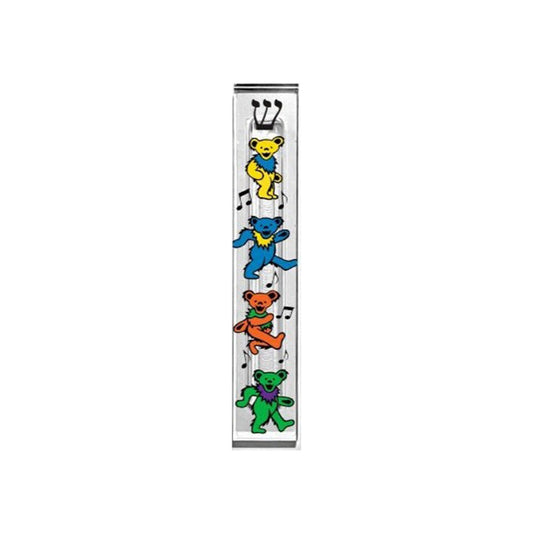 Dancing Bears Mezuzah - Clear Acrylic Mezuzah Case | Modern Judaica Gift