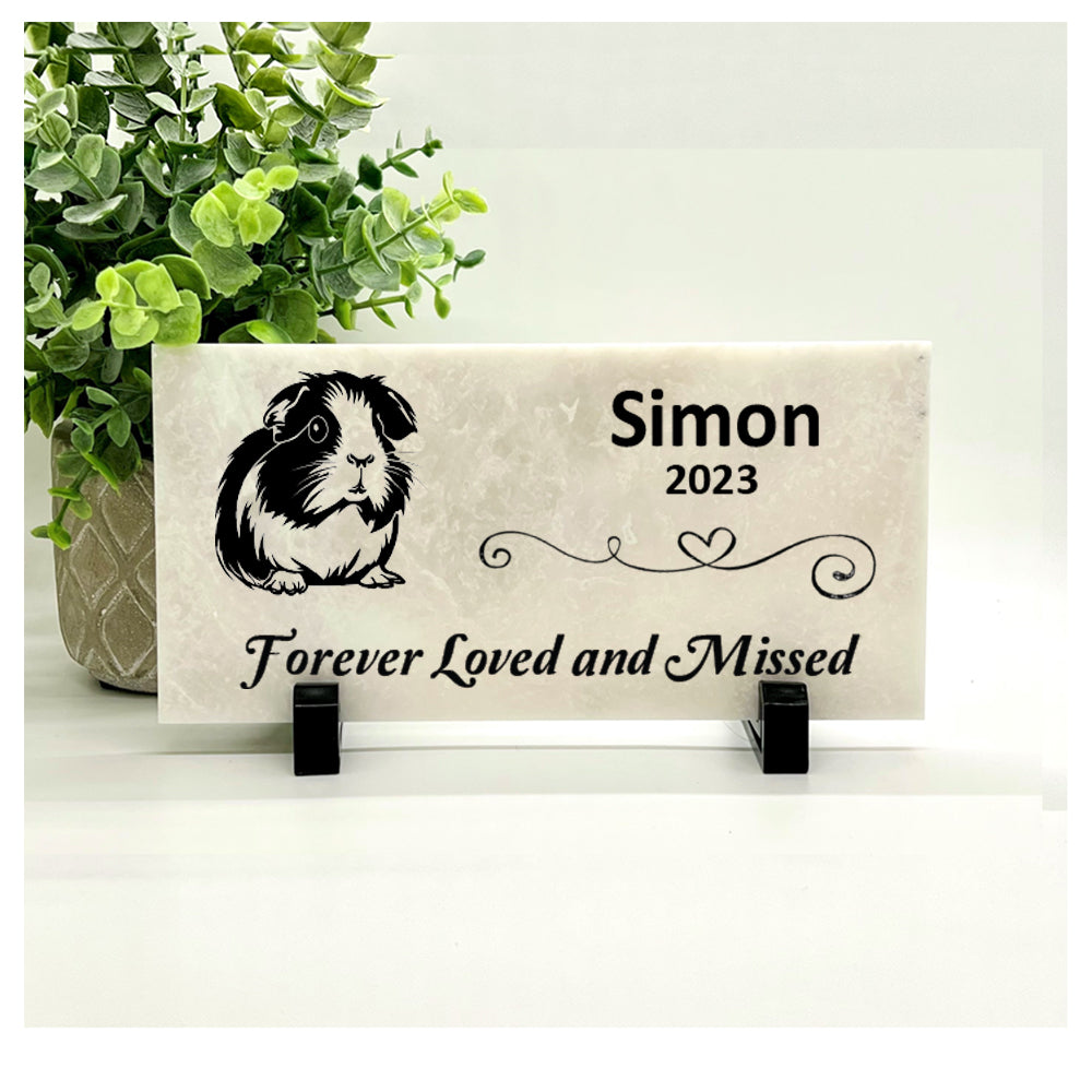 Guinea Pig Memorial Stone - Personalized Pet Memorial Garden Stone - Sympathy Gift