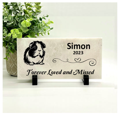 Guinea Pig Memorial Stone - Personalized Pet Memorial Garden Stone - Sympathy Gift