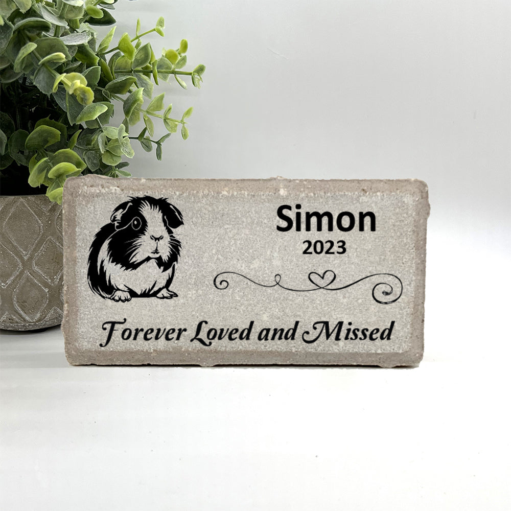 Guinea Pig Memorial Stone - Personalized Pet Memorial Garden Stone - Sympathy Gift