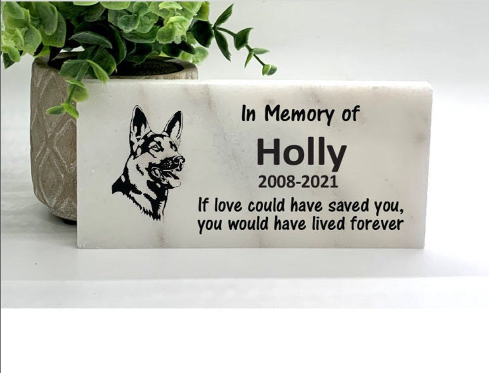 German Shepherd Memorial Stone – Personalized Pet Memorial Stone | Sympathy Gift